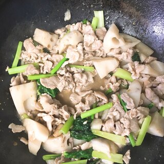 大好き柚子胡椒❣️レンコン豚肉の柚子胡椒味噌炒め